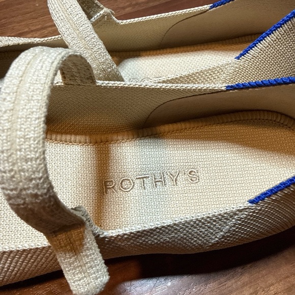 Rothy's NEW Cream and Black “The Square Mary Jane” Flats Size 9 - Picture 8 of 14